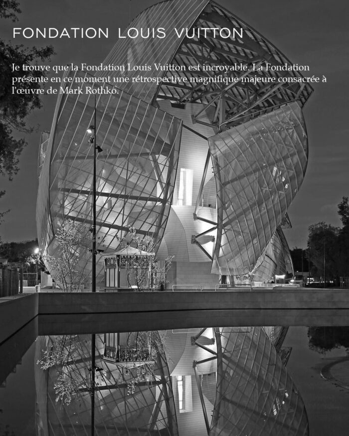 Fondation louis Vuitton avec Vanessa Sposi